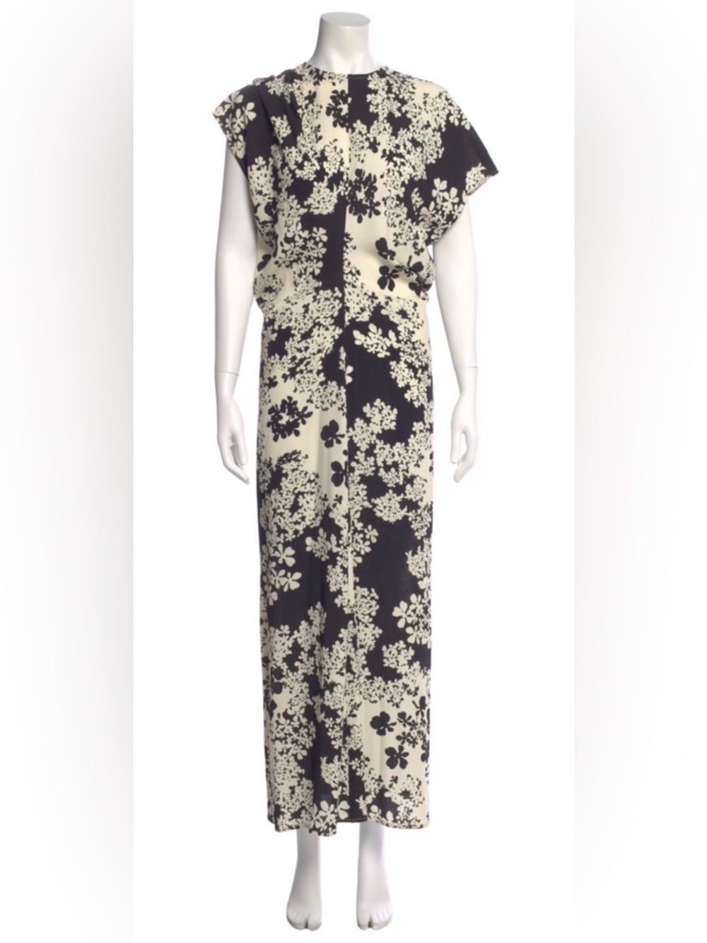 Toteme Black and Cream Slouch Dress